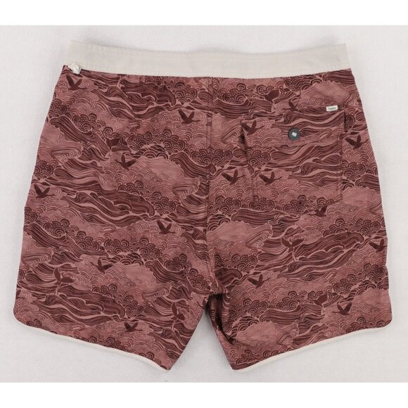 Vuori Cruise Board Shorts Mens 36 Cedar Vintage Ocean Unlined Swim Trunks - Picture 2 of 7